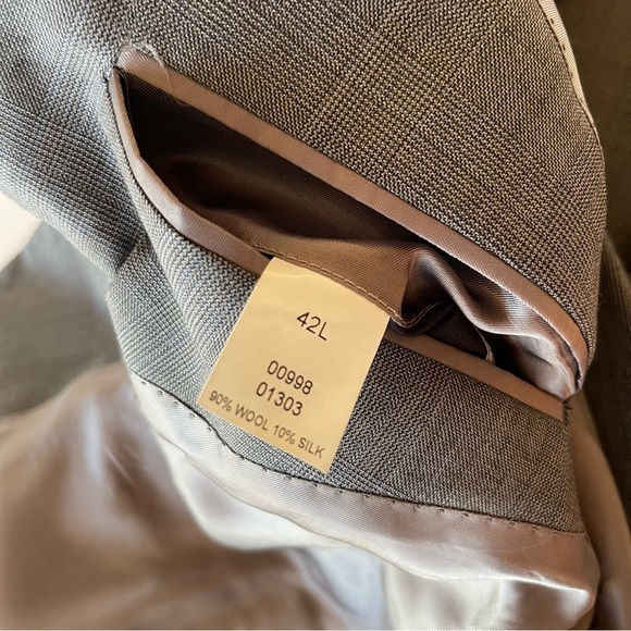 Jos A Bank Mens Sport Coat Blazer Sport Jacket Two Button Wool Silk Size 42 L - Picture 7 of 16